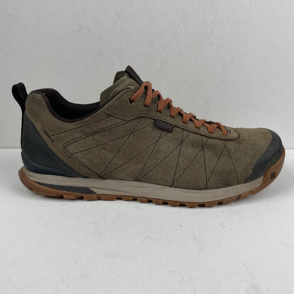 Oboz Bozeman Shoes Low Hiking Trail Sneaker Green Suede - Mens Size 11